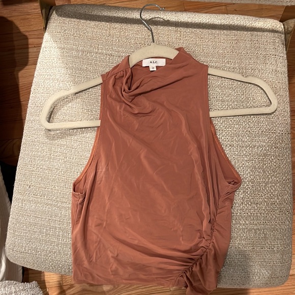 A.L.C. Easton Top and Dawson Ruched Midi Skirt w/ Slit - Picture 5 of 7